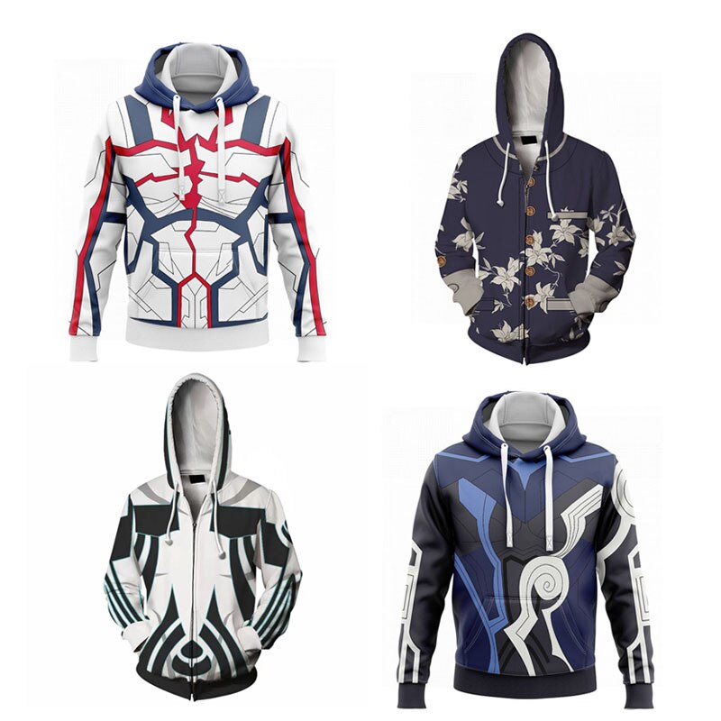 Shin Megami Tensei V ֿ Cosplay Hoodie 3D Ʈ ĵ Ƽ    ĳ־ Ǯ Zip Up Jacket Coat
